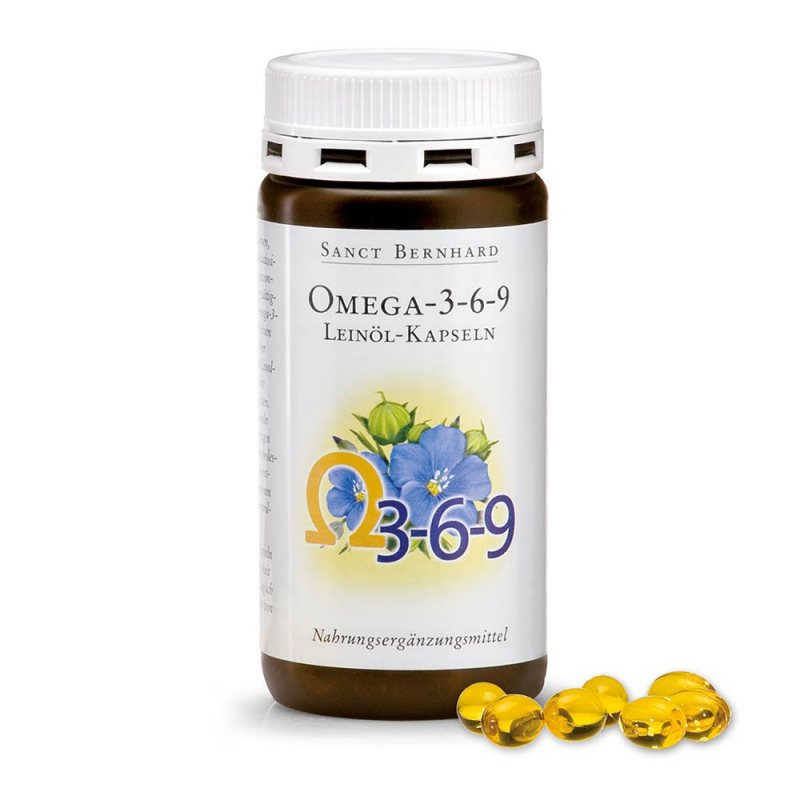 Lněný olej Omega 3-6-9 500 mg 180 kapslí