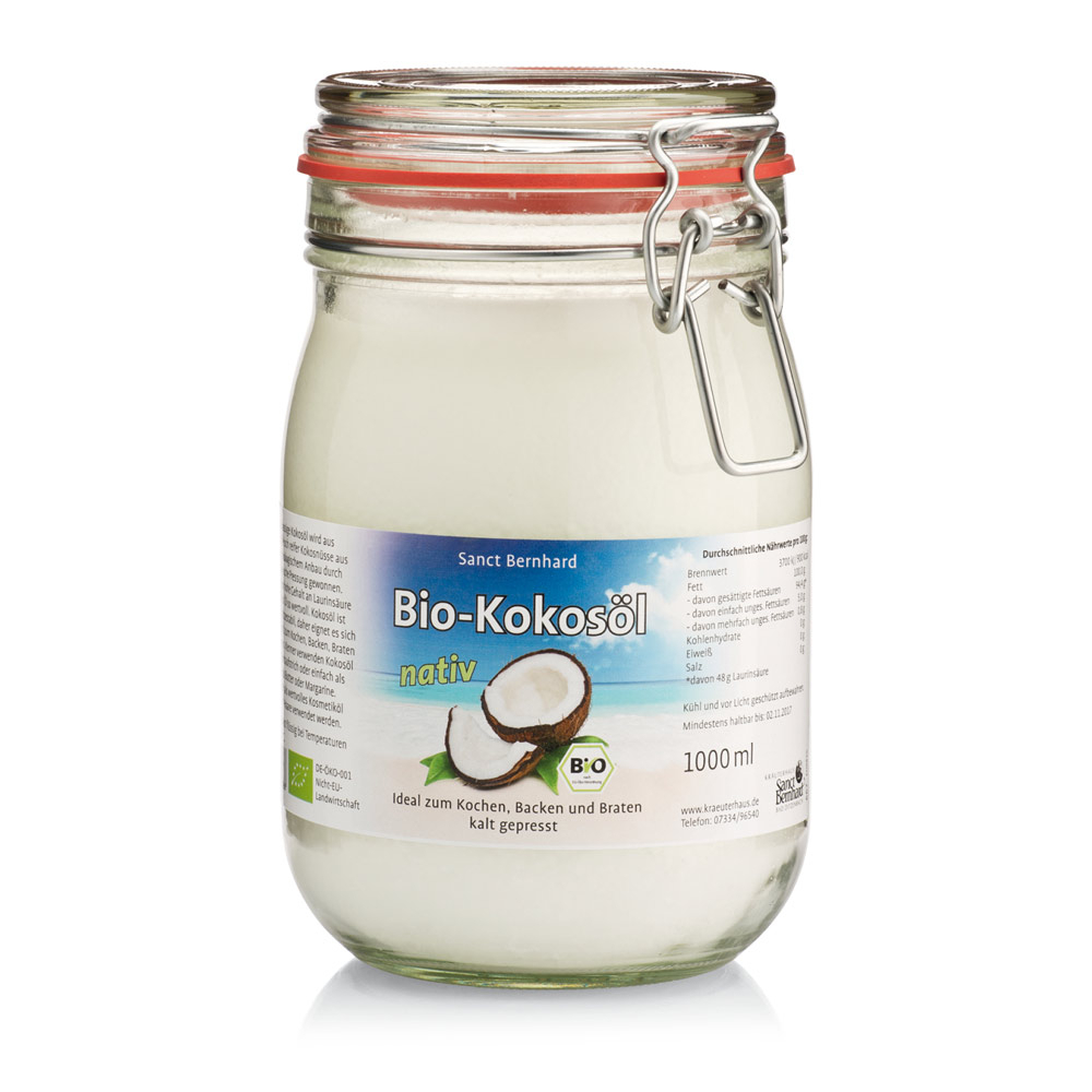 BIO Kokosový olej lisovaný za studena 1000 ml