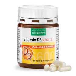 Vitamín D týdenní dávka 5 600 IU 26 kapslí