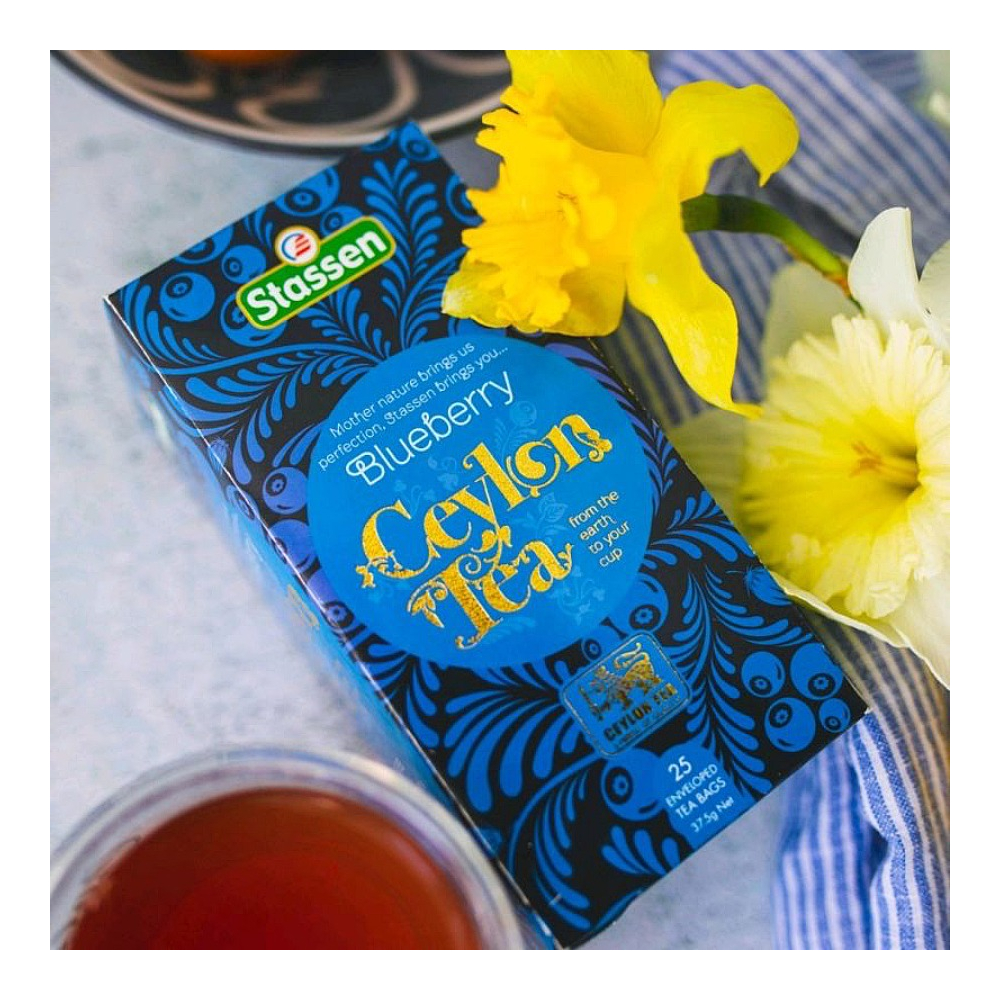 Černý čaj - Stassen Blueberry Black Tea 25 x 1,5 g