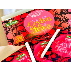 Černý čaj - Stassen Peach Black Black Tea 25 x 1,5 g