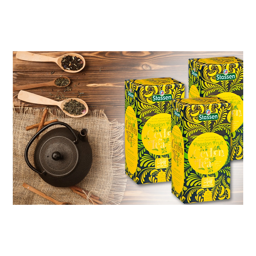 Černý čaj - Stassen Passion Fruit Black Tea 25 x 1,5 g