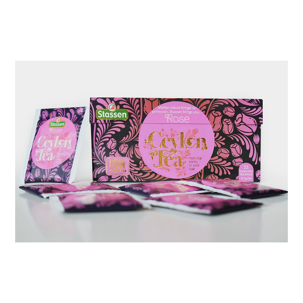 Černý čaj - Stassen Rose Black Tea 25 x 1,5 g