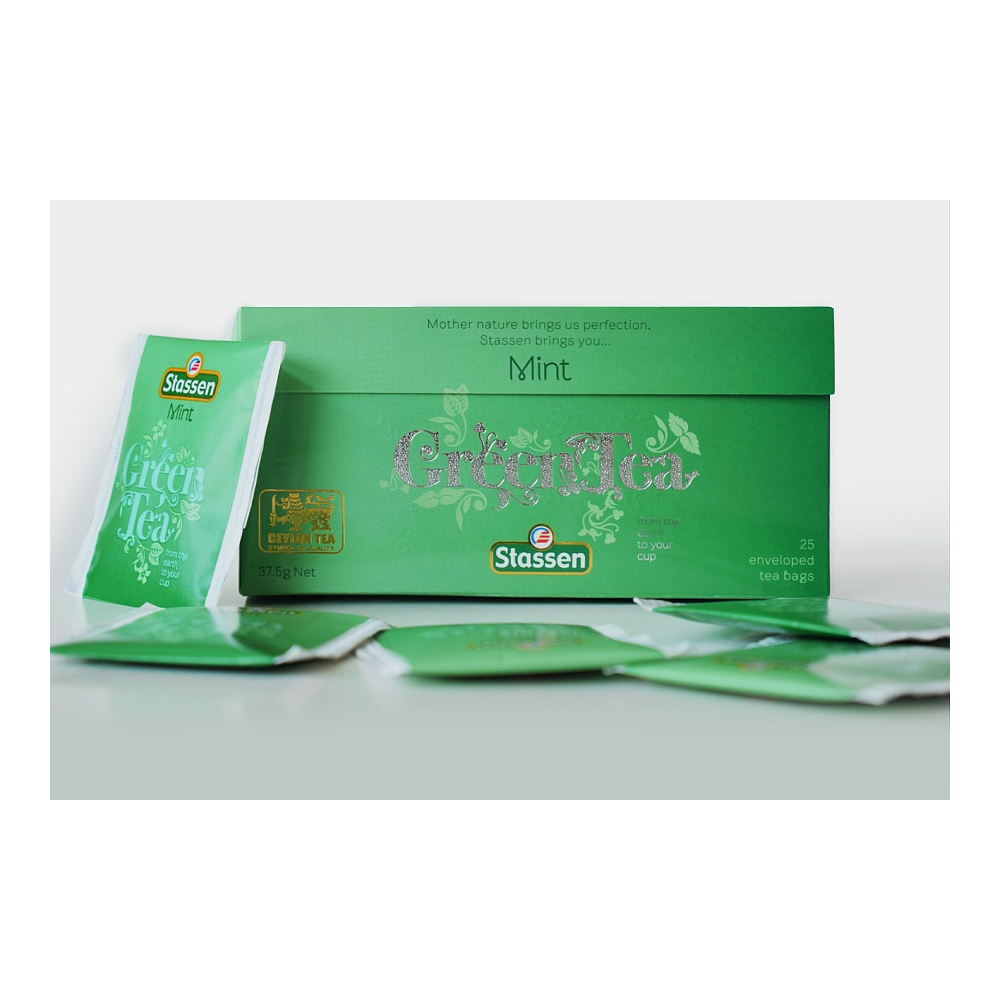 Zelený čaj - Stassen Mint Green Tea 25 x 1,5 g