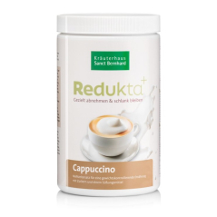Redukta-PLUS koktejl Cappuccino 600 g - výborný nízkokalorický koktejl (235kcal/jídlo), který vás zasytí a výborně chutná.